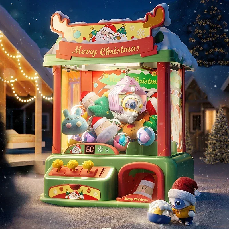 New Theme Doll Machine Coin Operated Play Game Christmas Claw Catch Toy Machines Dolls Children Interactive Toys Christmas Gifts