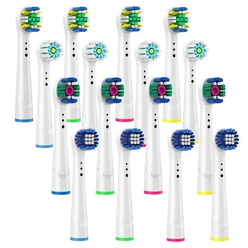 Bicos Escova Elétrica para Oral B Braun, 3D White Floss Action, Precision Clean Gum Care, Cabeças Escova de Dentes Universal para OralB