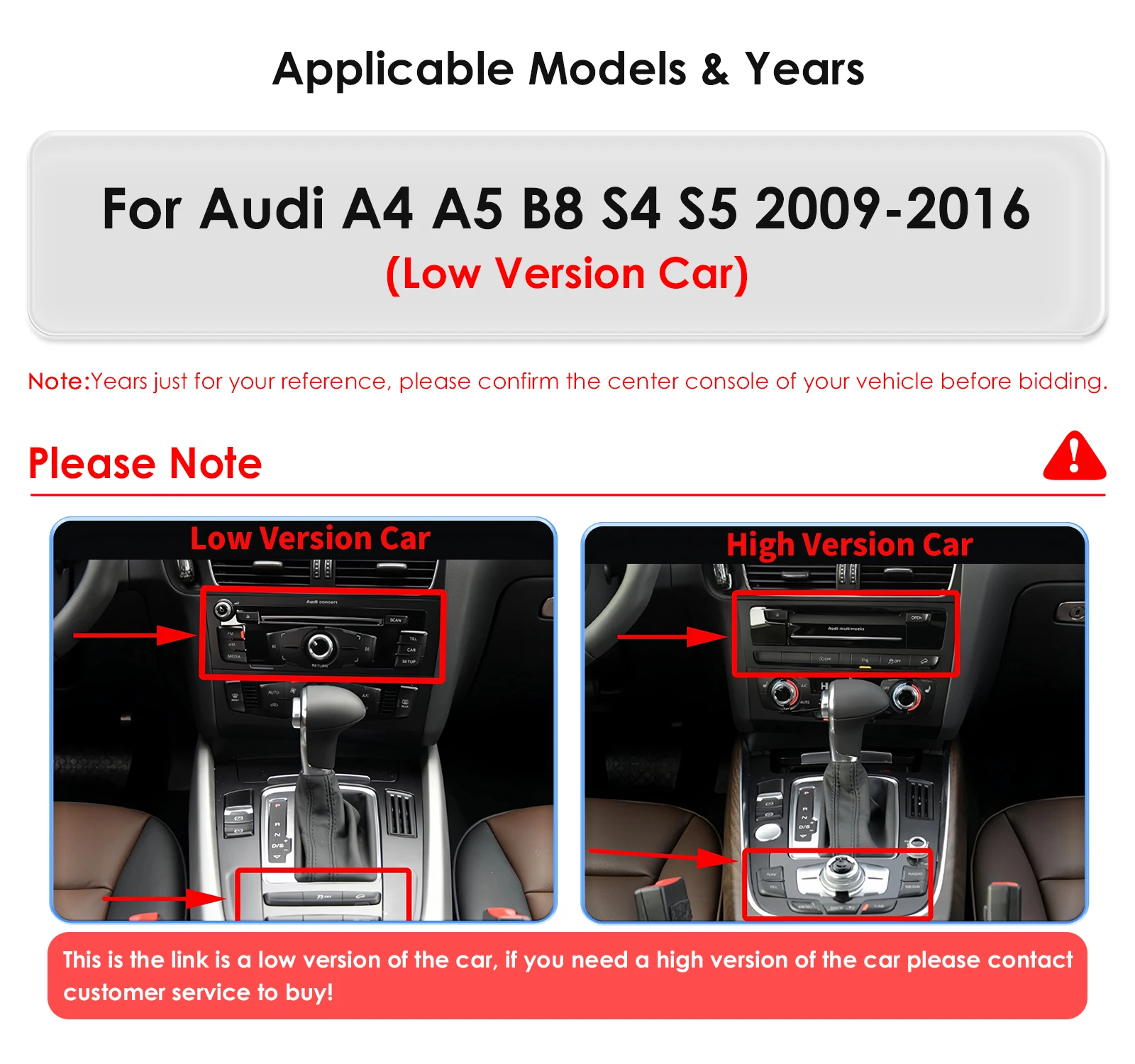 Android 13 Autoradio Carplay For Audi A4 A5 B8 S4 S5 2009-2016 Auto Multimedia 4G Carplay GPS navi car intelligent system Stereo