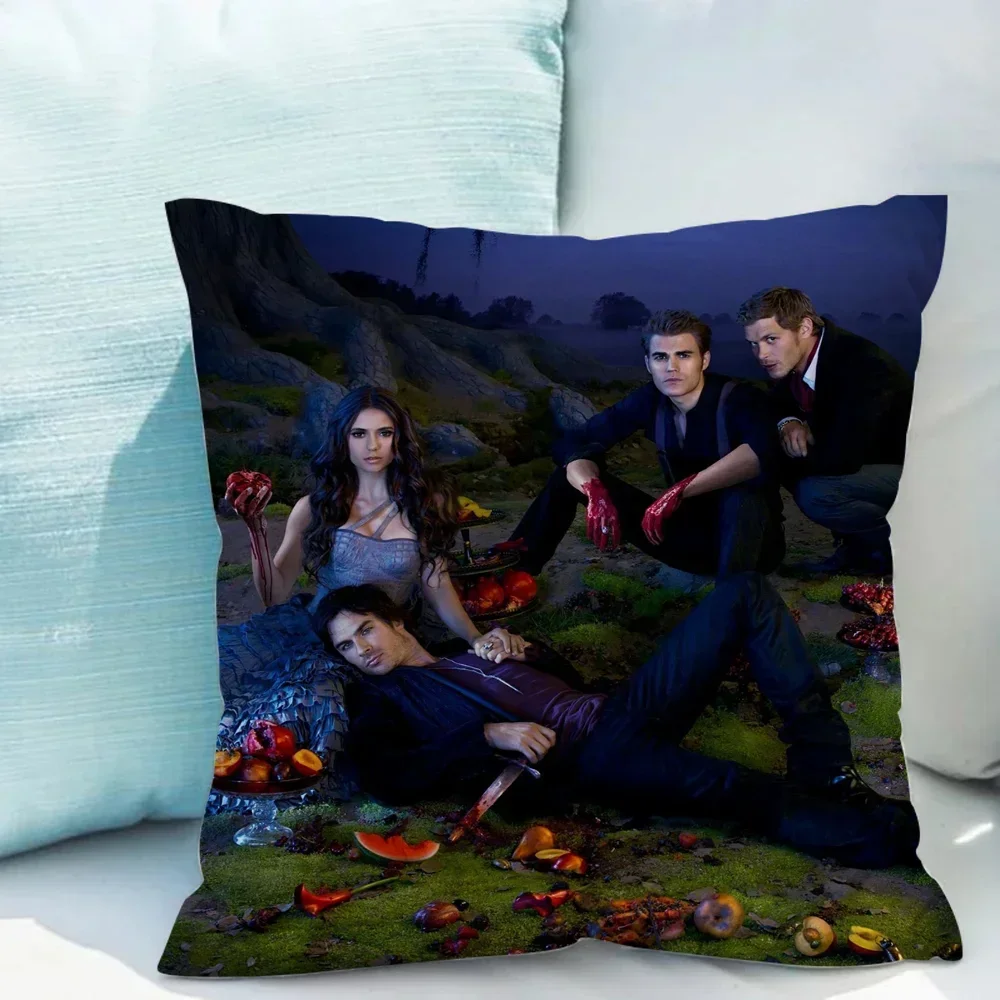 

V-Vampire Diary Decorative Pillowcase for Pillow Sofa Cushion Cover 45x45cm Pillowcases 40x40 Cushions Short Plush Lounge Chairs