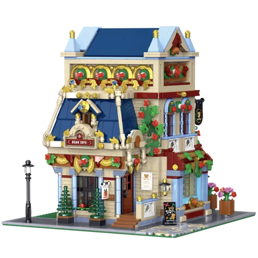 

MOC 33230 Modular House Bear Store Model City Street View Shop Building Block Brick Puzzle Toy Birthday Christmas Gift For Kids