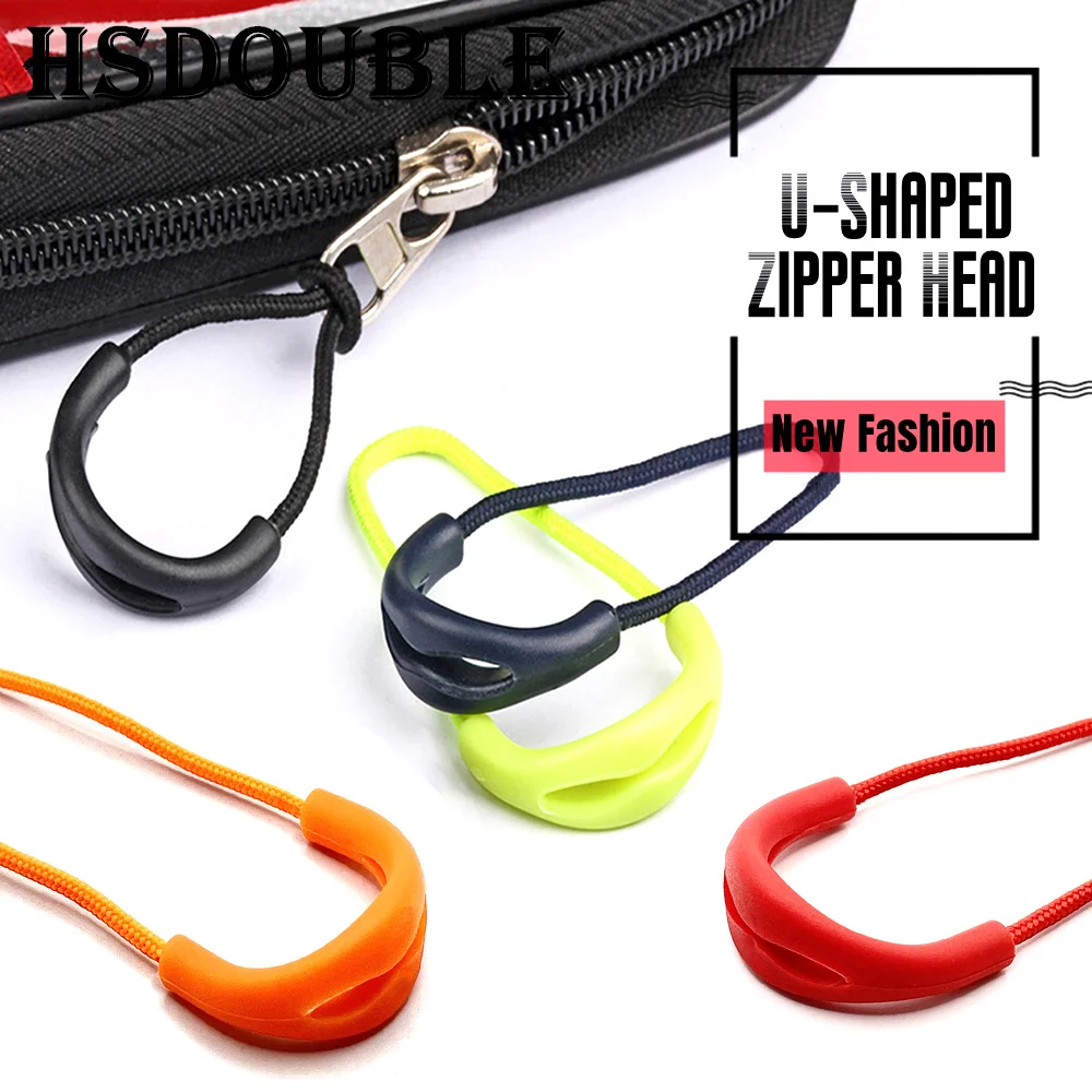 Paquete de 10 tiradores de cremallera de colores surtidos, cordones para cremallera, extremos de tirador, fijadores de etiquetas de cuerda, cordones para cremallera para accesorios de bolsos y prendas de vestir