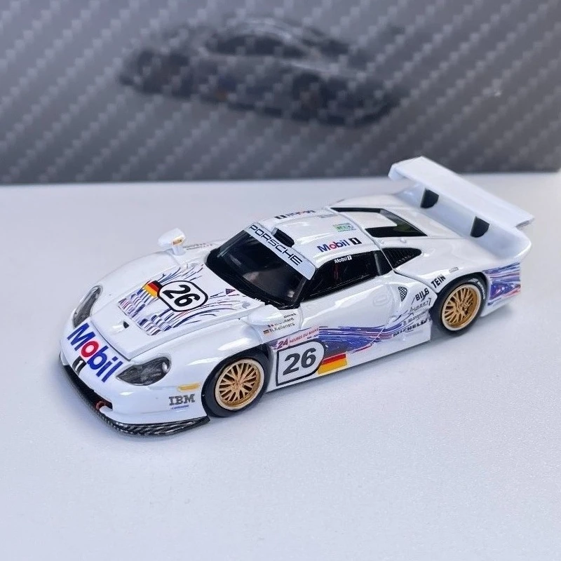 For TSD Porsche Le Mans 911GTI 24h1:64 alloy car model simulation ornament limited collection gift