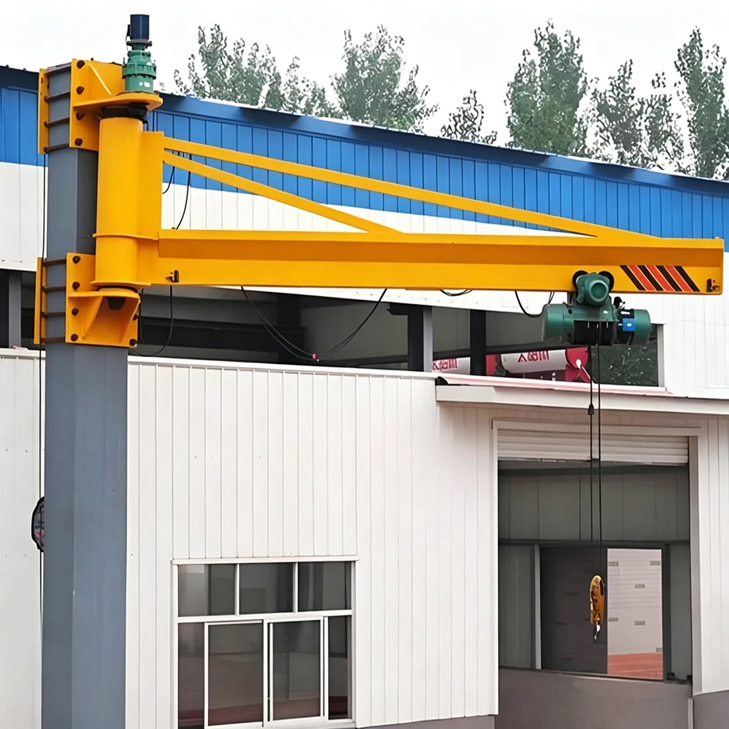 Customized Hot Sale 7.5T 1 Ton Movable Mini Jib Crane Jib Crane 250Kg High Quality Ground Mounted With Electric Chain Hoist