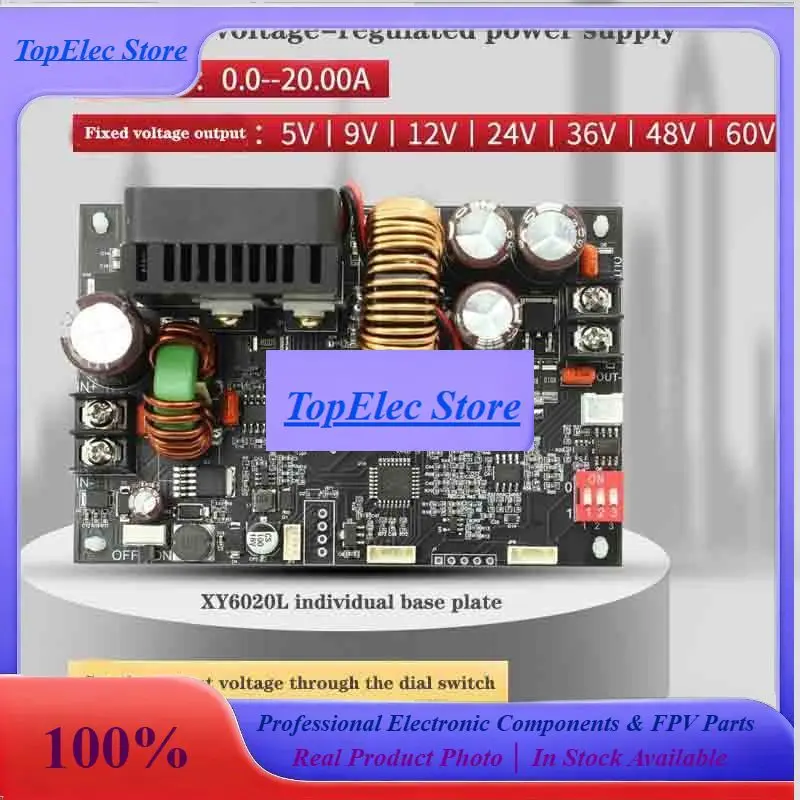 TopEsXY6020L CNC Step Down Stabilized Power Supply Adjustable Constant Voltage Constant Current Converter Module DC 6-70V 1200W
