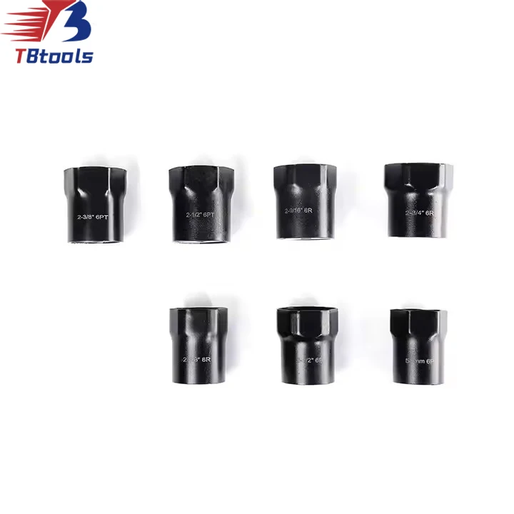 TBTOOLS Car Auto 7pcs Wheel Axle Nut Sleeve Wheel Bearing Locknut Socket Set Vehicle Automotive Maintenance Tool Kit TB160