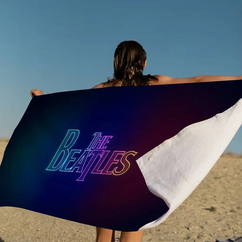 T-The-B-Beatles Rock Band Bath Towel Microfiber Soft Water Absorbing Breathable For Girl Kids Decorative Cartoon Beach Towel