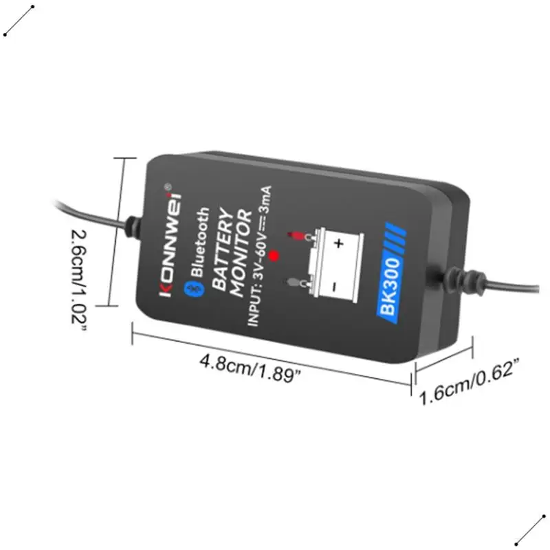 Konnwei BK300 For Car RV Motorcycle Compatible Bluetooth Battery Monitor 6V 12V 24V Tester Fault Detector