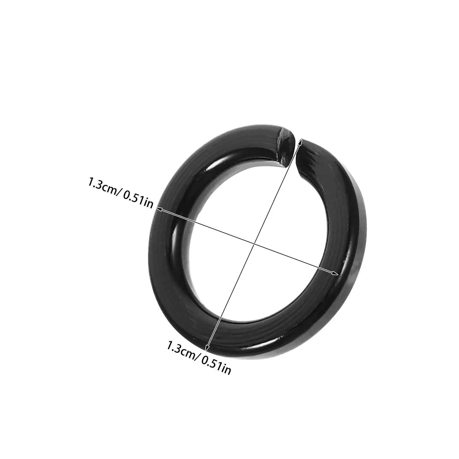 Spring Washers 50Pcs Stainless Steel Heavy Duty Black Metal Micro Open End Rings for Furniture Plumbing Repair