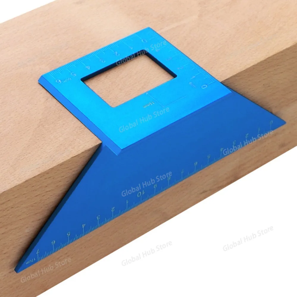 Aluminum Alloy Square Angle Ruler 45 Degrees T-mode Gauge Protractor For Multifunctional Carpenter Woodworking Tool