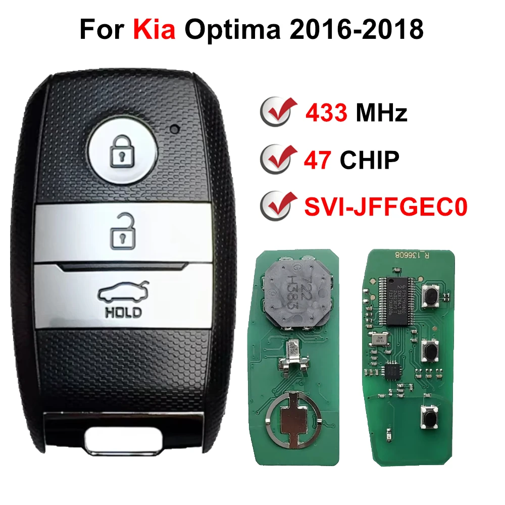 95440-D4100 SVI-JFFGEC0 433MHz NCF2951X ID47 Chip Keyless Smart Car Key Fob For Kia Optima 2016 2017 2018