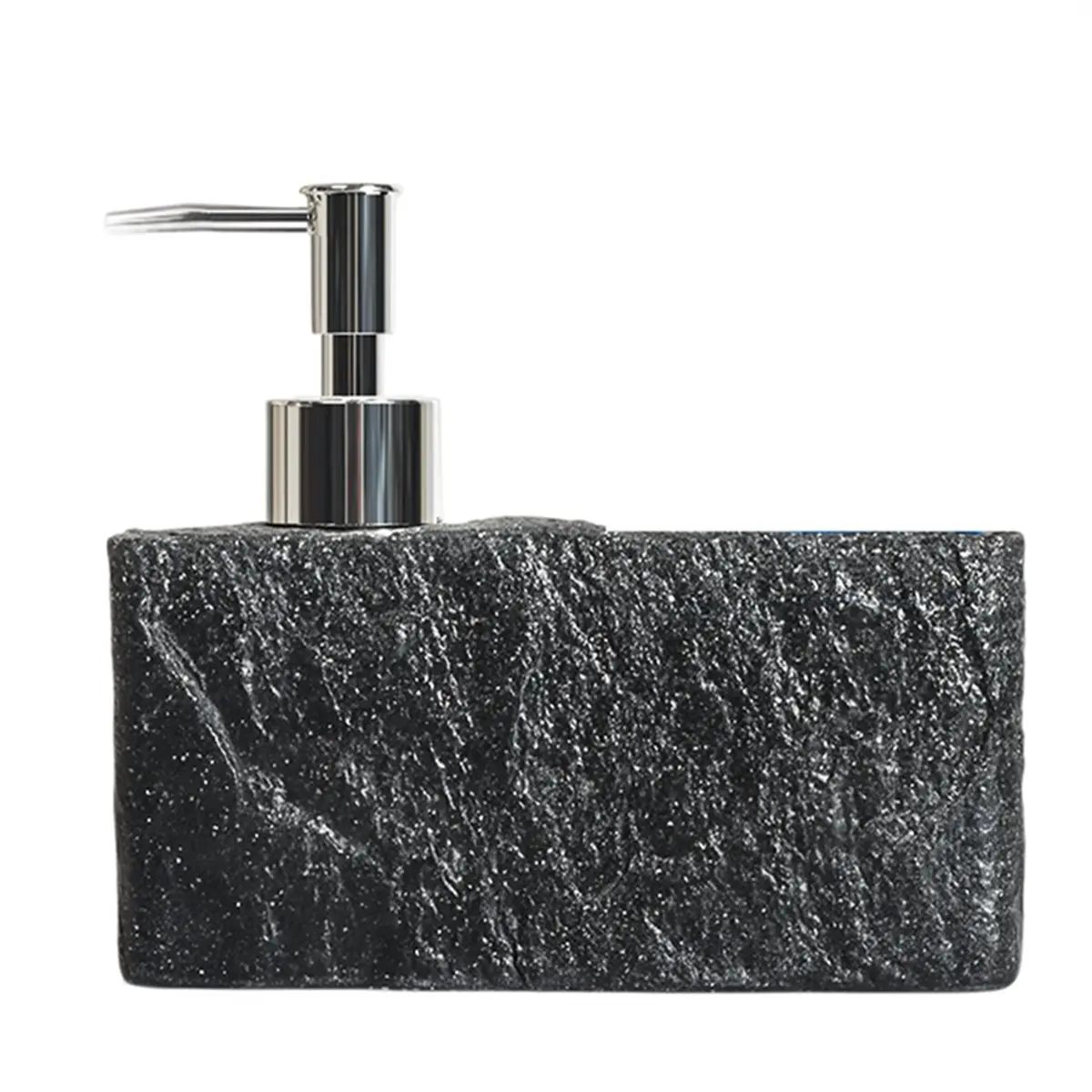 SSR Soap Dispenser Kitchen Sink and Bathroom Soap Dispenser Imitation Rock Liquid Hand and Dish Soap Dispenser A
