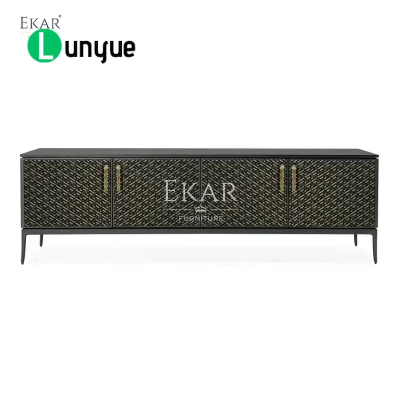 Modern Midnight Blackwood TV Cabinet for Living Room Bedroom Hotel Bar Furniture Storage Console Table Stylish Design