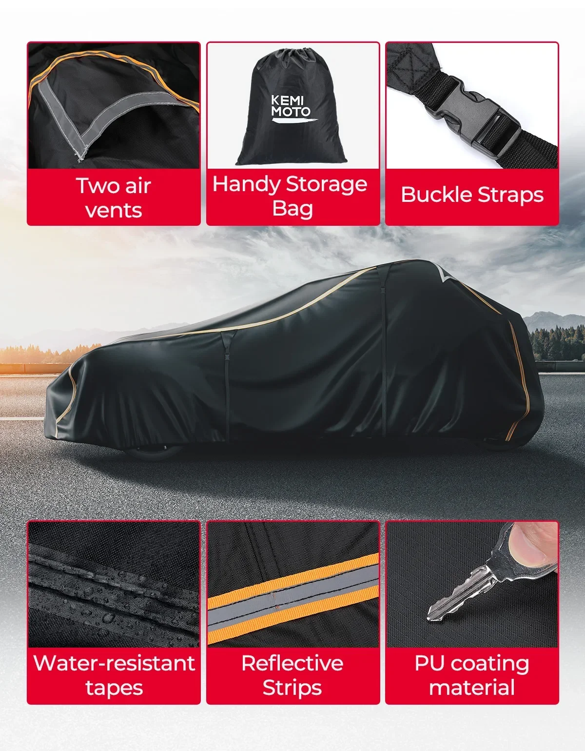 Full Cover Vehicle Storage Cover 420D UV50+ Waterproof Compatible with Polaris Slingshot R S1 S SLR SL Outdoor Indoor