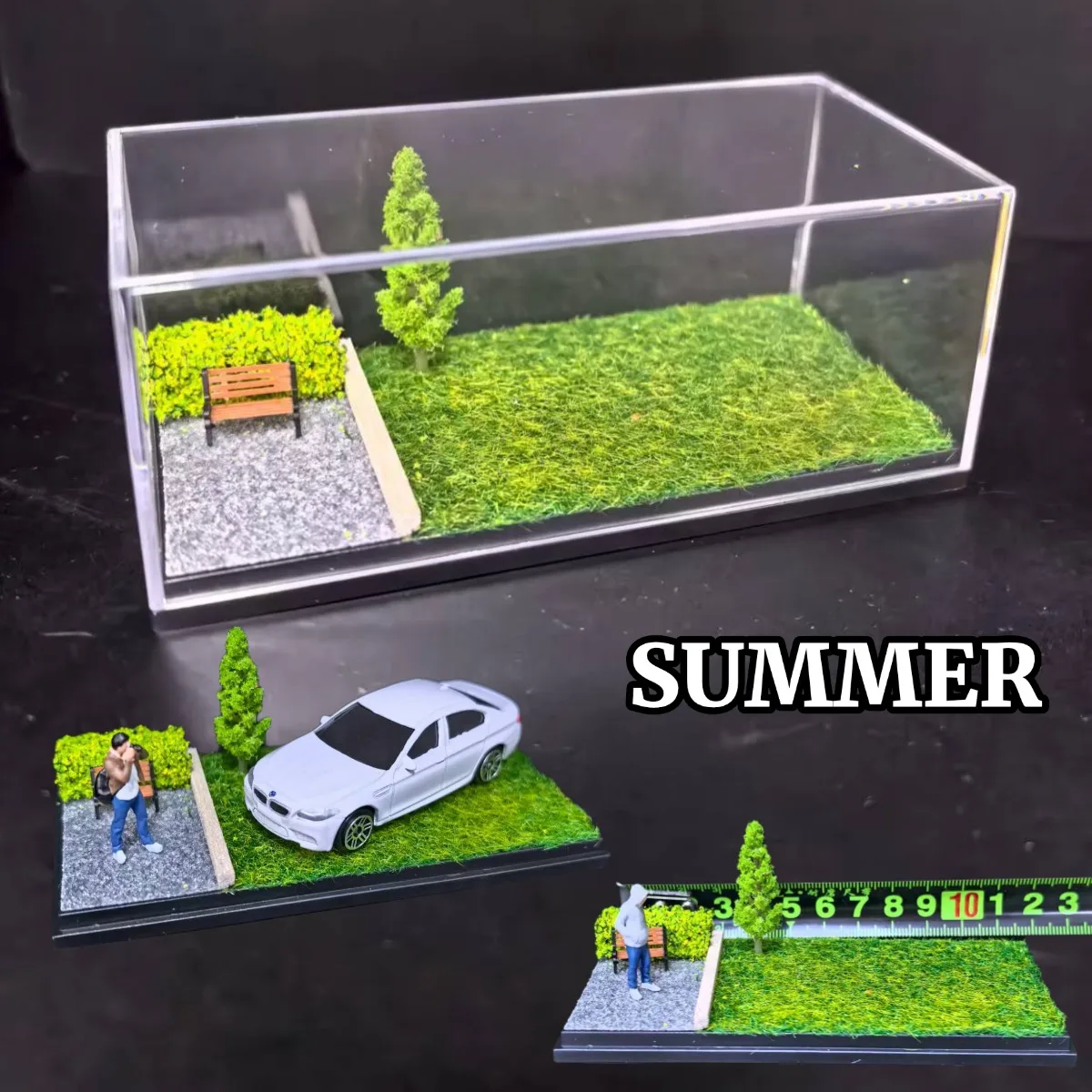 

1:64 масштаб диорамы витрина чехол для модели автомобиля парковка Коллекционная фигурка миниатюрная DIY сцена здание выставочный зал