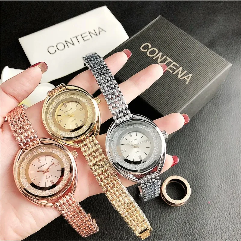 Simple Light Luxury Stainless Steel Women Watches Fashion Rhinestone Ladies Quartz Watches Temperament Clock Gift Reloj De Mujer