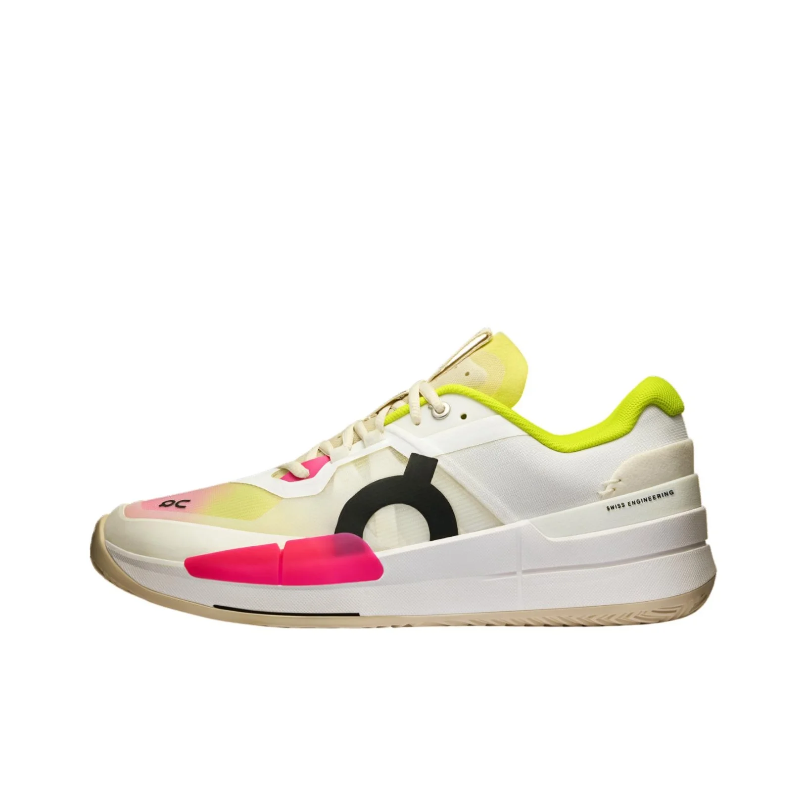 On THE ROGER Pro 2 Comfortable Low top Tennis Shoes Men's White Yellow 3ME10302929