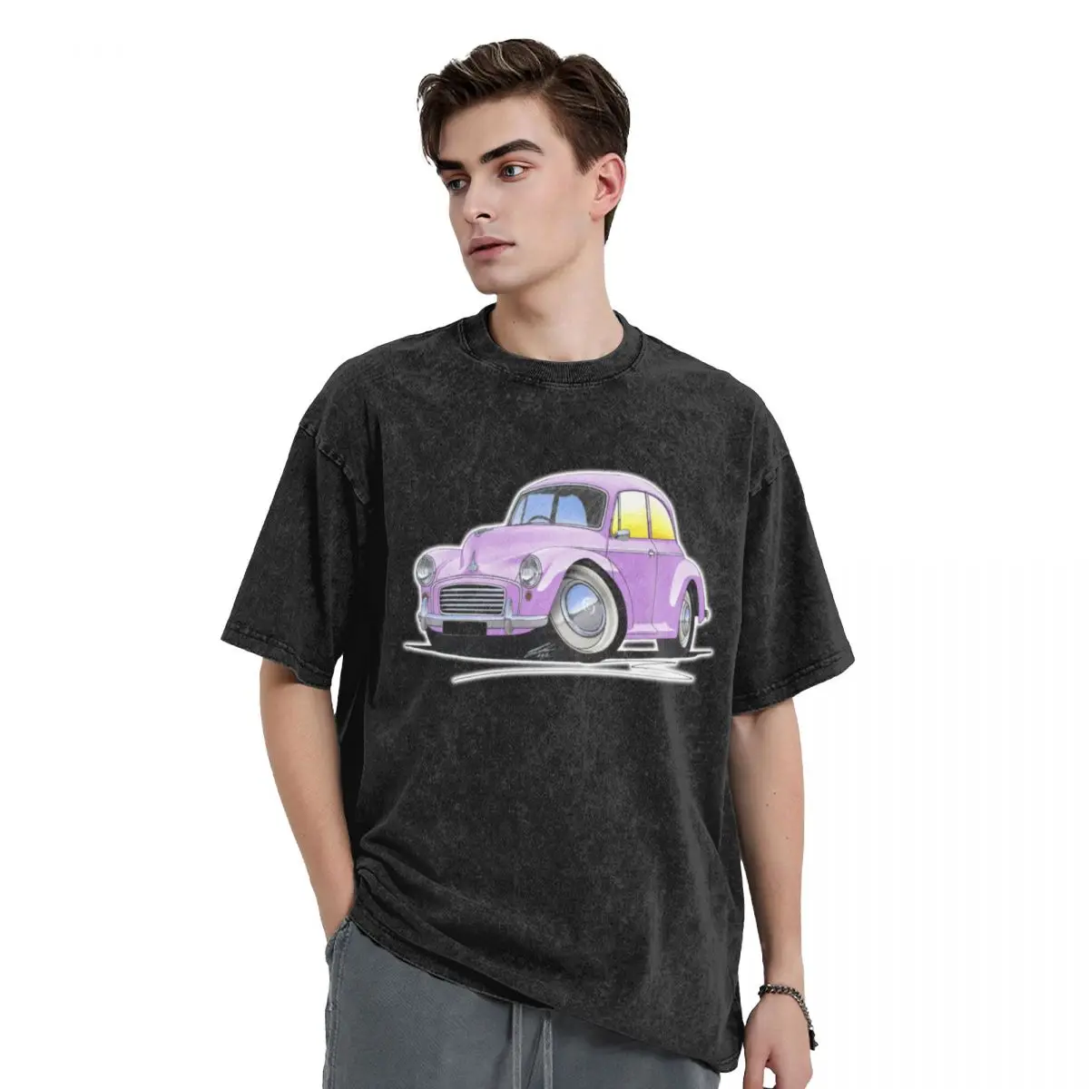 

Morris Minor Lilac T-Shirt vintage t shirts new edition mens graphic t-shirts anime