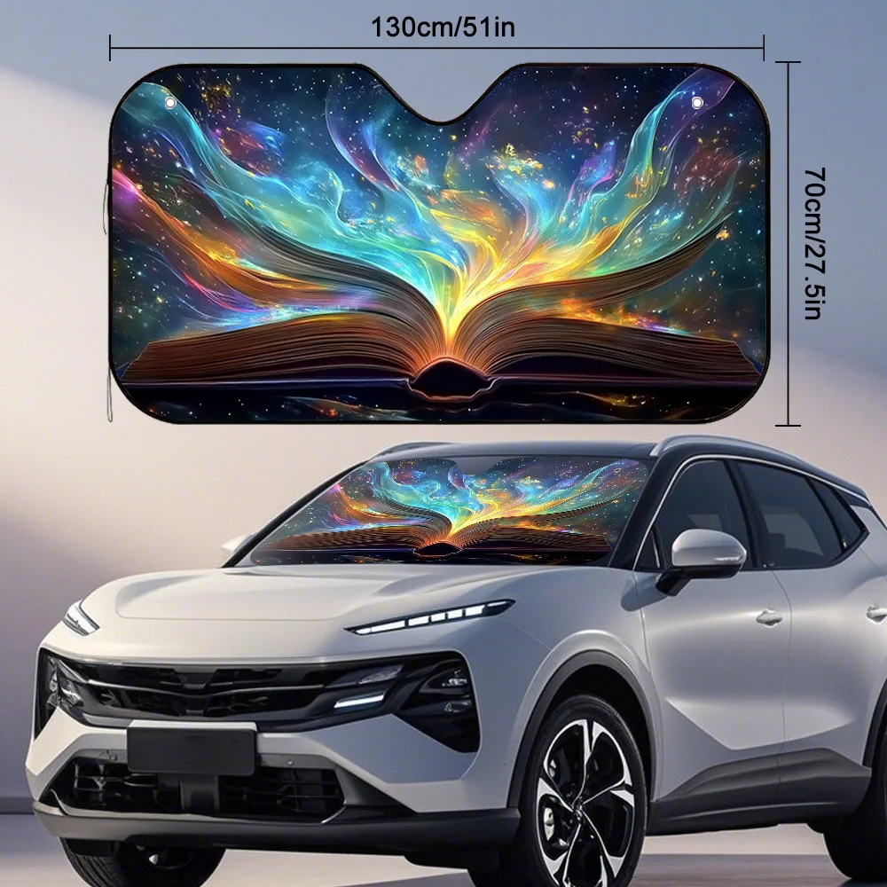 1pc Magical Open Book Car Sun Visor, Reduces Sunlight Exposure, Provides Comfortable In-Car Temperature, Ideal For Long Drives