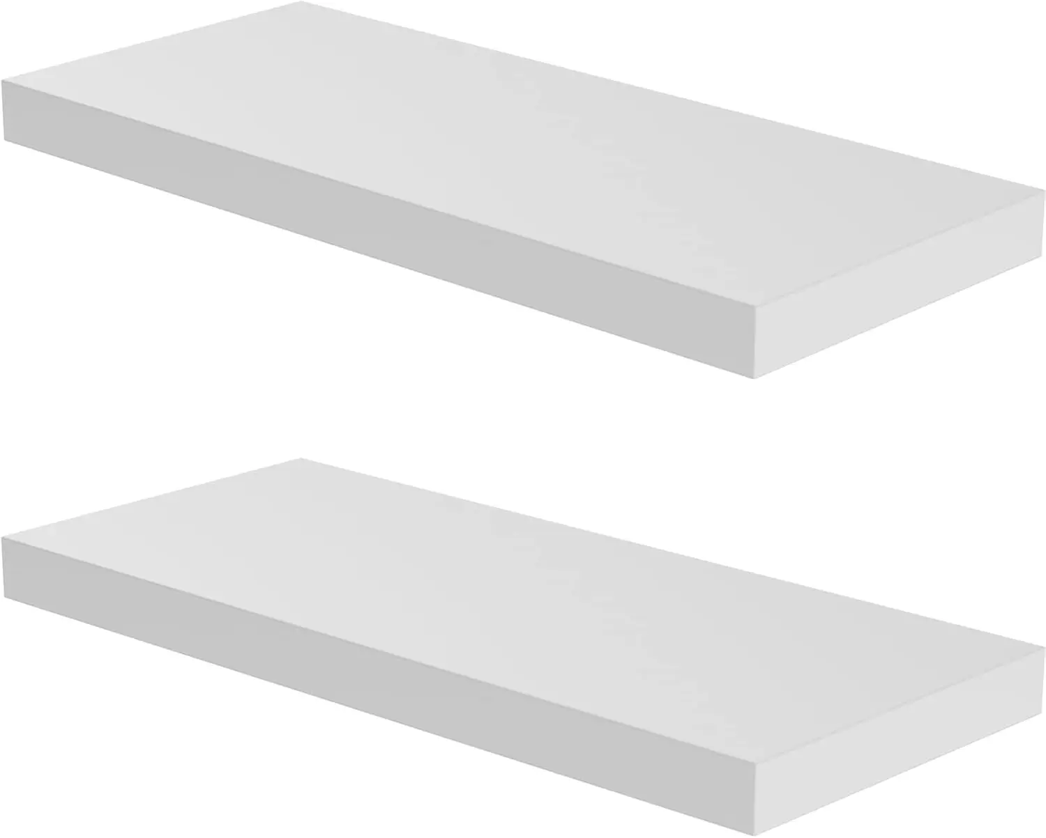 Floating Shelf, Set of 2 Wall Shelf, 30 in W x 12.75 in D x 2 in H Wooden Floating Wall Shelf with Invisible Brackets for Living