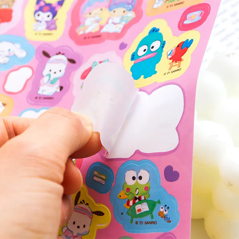 Cute Cartoon Kuromi My Melody Sticker Hand Account Material DIY Sticker