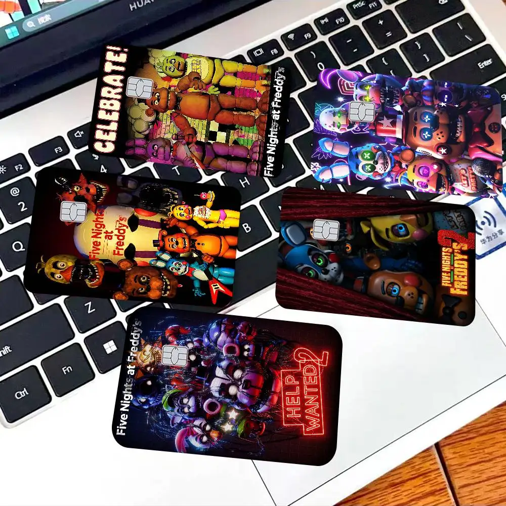F-FNAF Five-nights-At-Freddys Diy Credit Debit Card Sticker Party Sticker Decoration Waterproof Small Chip Card Skin Sticker