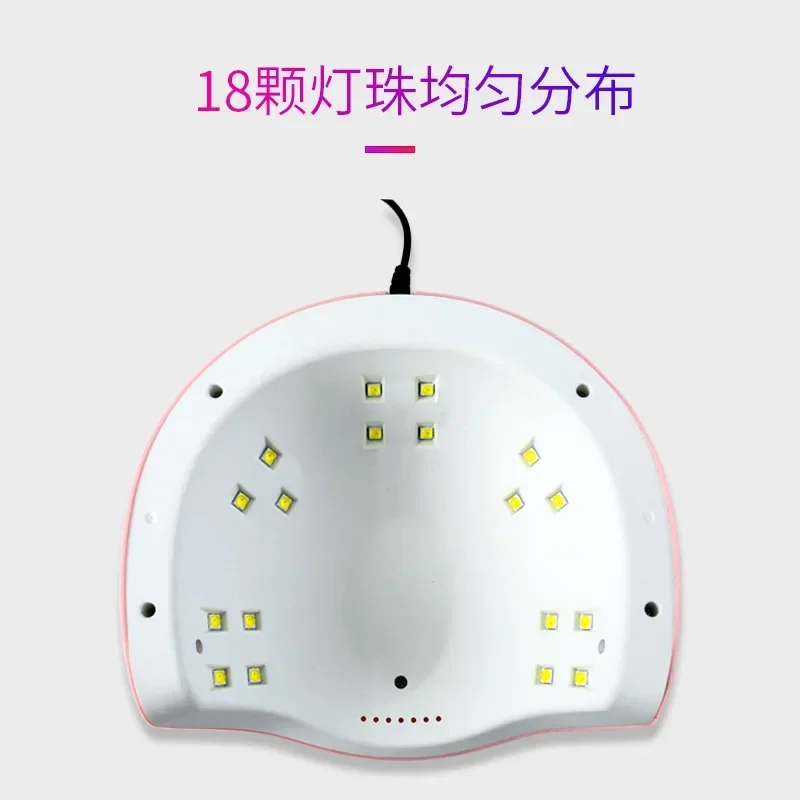 18 UV โคมไฟ LED เครื่องเป่าเล็บโคมไฟสําหรับเล็บลูกปัดแห้งเจลทั้งหมด USB Charge Professional เล็บโคมไฟอุปกรณ์