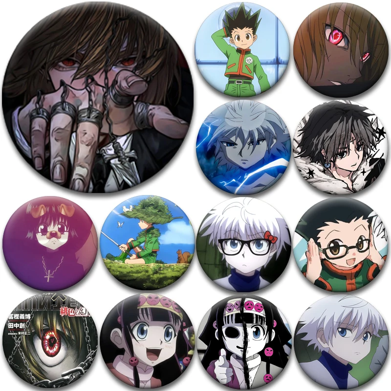 

Anime Brooches Button Pins Set of Kaneki Gon Gojo Kageyama Character Badges Brooches for Collection Cosplay Costume Decorations