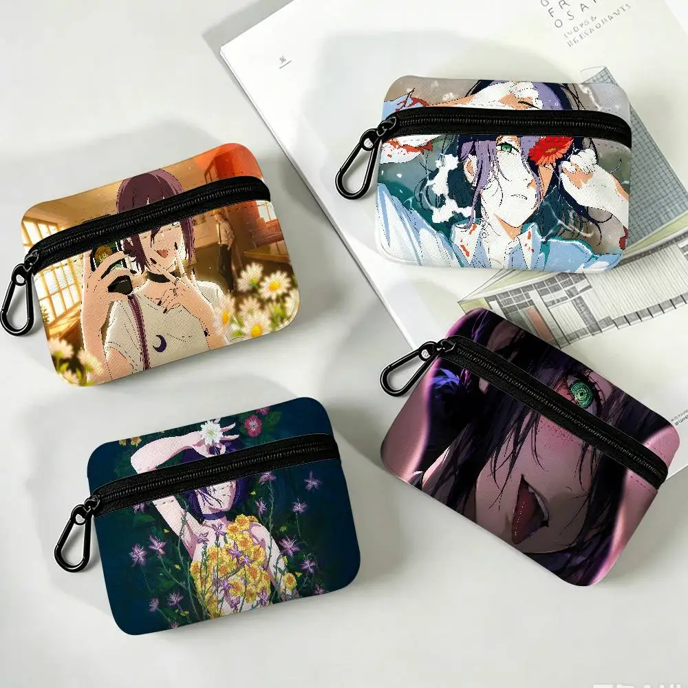 Chainsaw Man The Movie Reze Arc Daily Carry Oxford Fabric Small Coin Purse Multi-use Storage Pouch For Keys Cards Coins