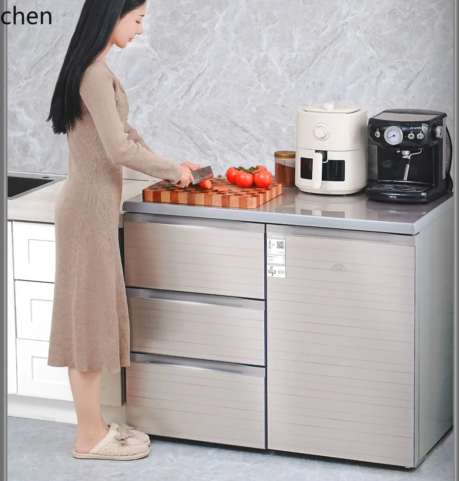 ثلاجة أفقية HXL، درج صغير، خزانة مدمجة، فريزر مدمج تحت العداد