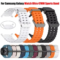 Marine Band For Samsung Galaxy Watch 7 Ultra Strap 47mm Accessories Sport Silicone Bracelet Correa Galaxy Watch Ultra 47mm Strap