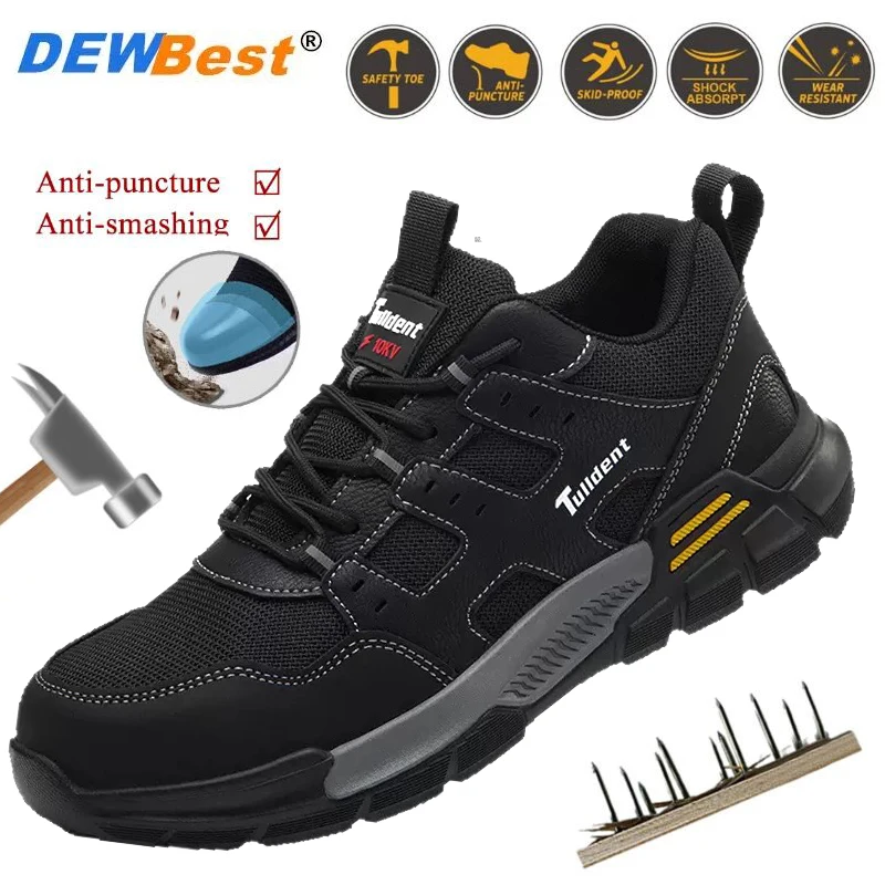 Men's Impact-Resistant, Puncture-Resistant, and Abrasion-Resistant Insulated Safety Work Boots for Electricians
