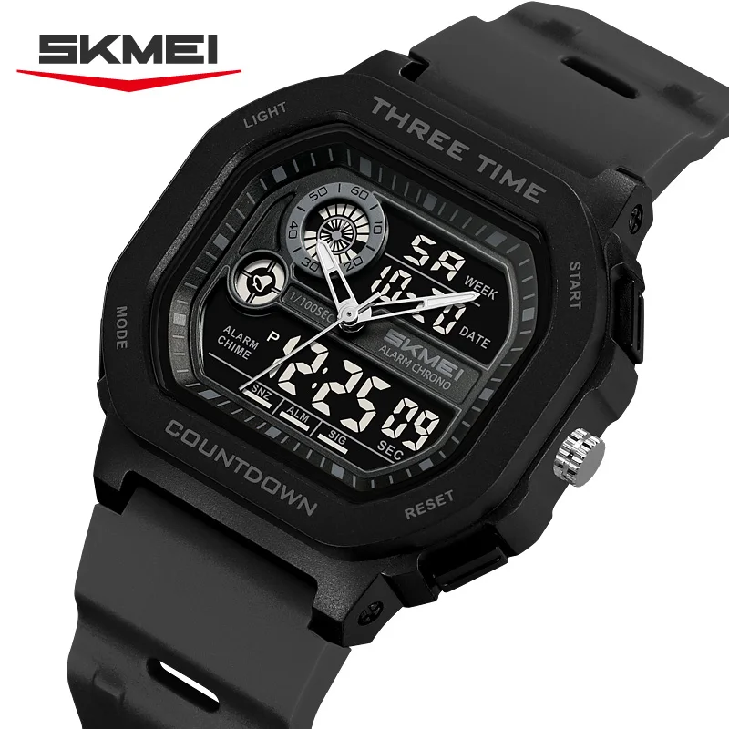 SKMEI 2641 Electronic Military Watch reloj hombre New Leisure Sports Dual Display Men's Digital Watch Waterproof Multifunctional