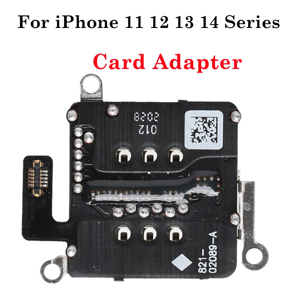 

Pop 1Pcs Dual Sim Card Reader Connector Flex Cable For IPhone 11 12 13 14 Pro Max Sim Card Tray Slot Holder Adapter Repair Parts