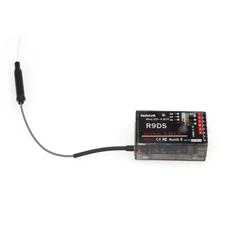 RadioLink R9DS 2.4G 9CH DSSS & FHSS Receiver for RadioLink AT9 AT10 Transmitter RC Multirotor Support For S-BUS PWM