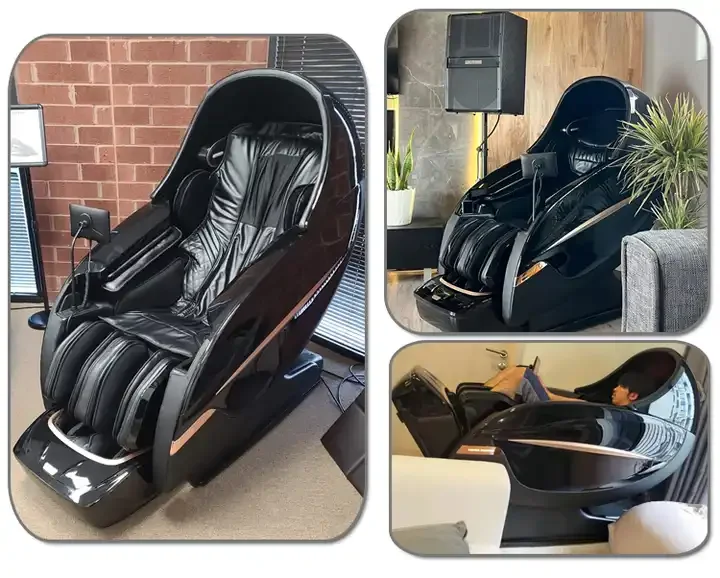 Massage Chair 4D with Zero Gravity Full Body Massage with Voice Control,Heating,LCD Remote Control,Foot Roller Massage Chair