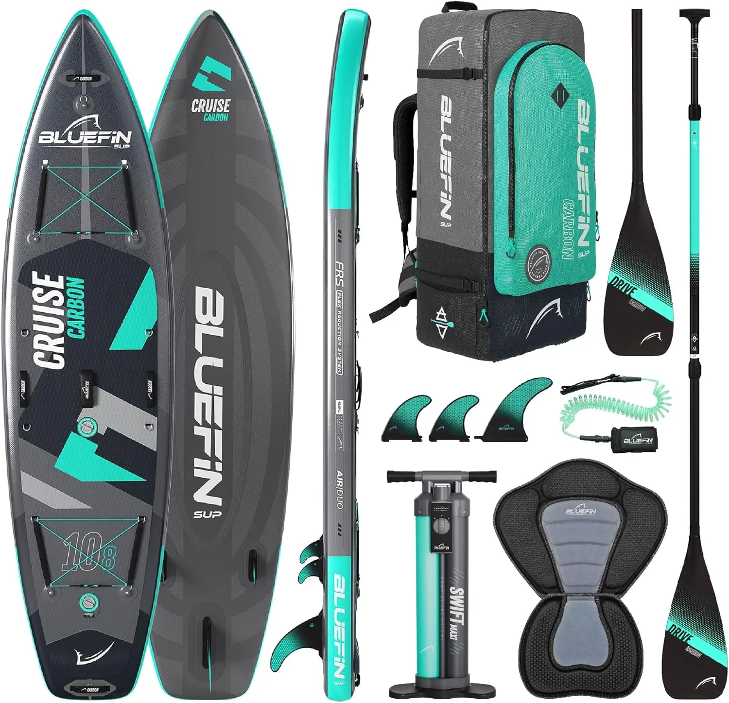 

Inflatable Stand Up Paddle Board Bluefin Cruise SUP Premium Quality for Kids Adults Sizes 9'8 10'4 10'8 12' 15' with Accessories