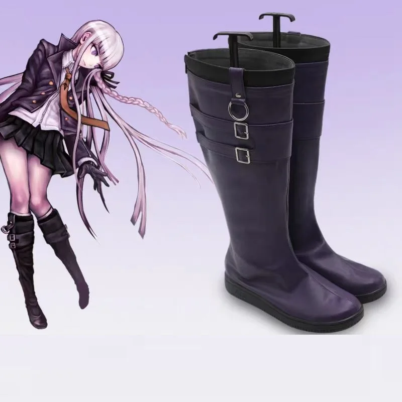 bottes-de-cosplay-kyoko-kirigiri-en-cuir-pu-chaussures-de-cosplay-danganronpa-trigger-happy-havoc-chaussures-de-fete-d'halloween