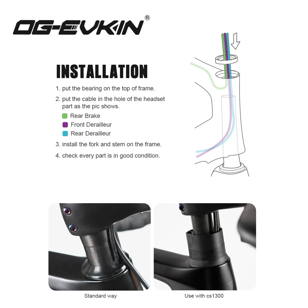 OG-EVKIN czarny AERO Carbon Routing Routing kabel wewnętrzny obręcz rowerowa V-Brake BB86 700C QRx100m/130mm ramka rowerowa