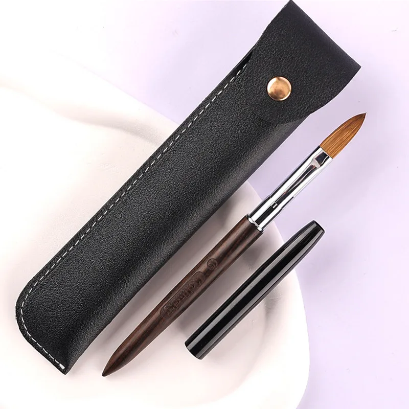 1PC Kolinsky Hair Nail Art Brush Acrylic UV Gel Carving Pen Brush Liquid Powder DIY Nail Painting Drawing Tools Size 2-18