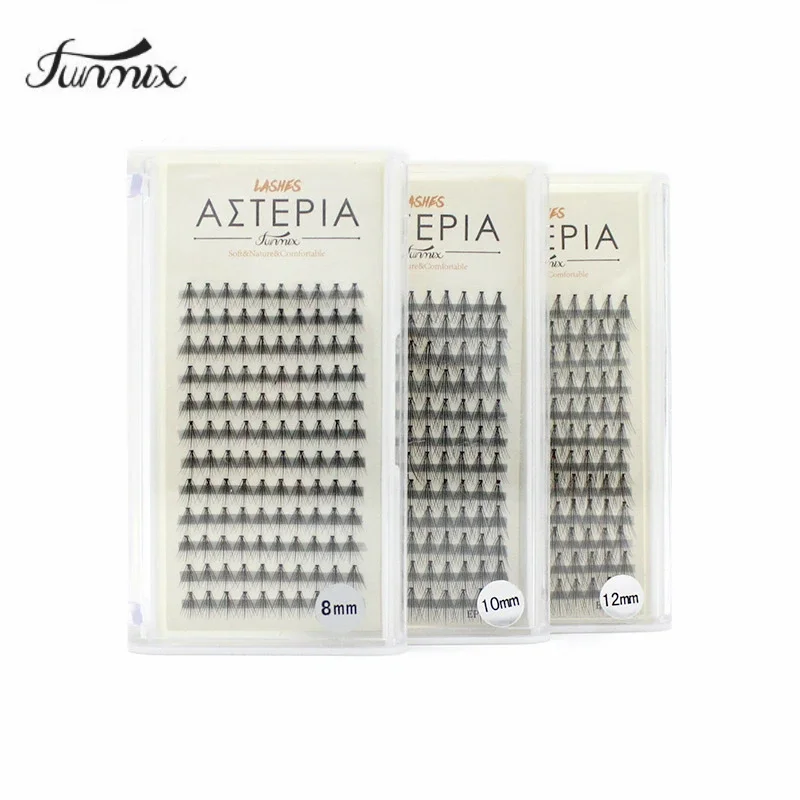 120pcs Silk Black Fake Eyelashes C Curl Soft Natural Individual False Lashes Eyelash Extension Makeup Tools