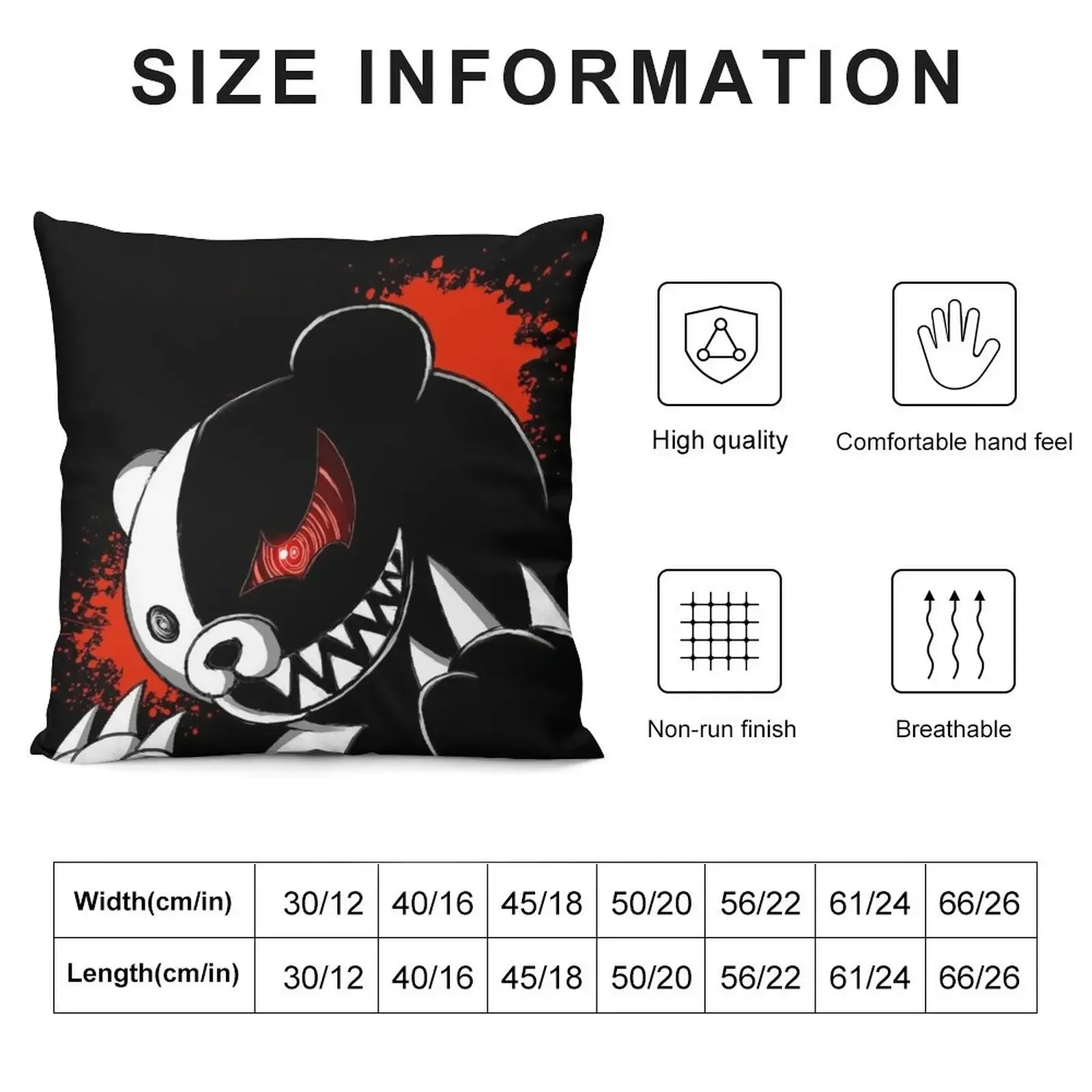 Monokuma Throw Pillow ornamental pillows for living room Couch Pillows Pillow Case Christmas Decorative Sofa Cushions pillow