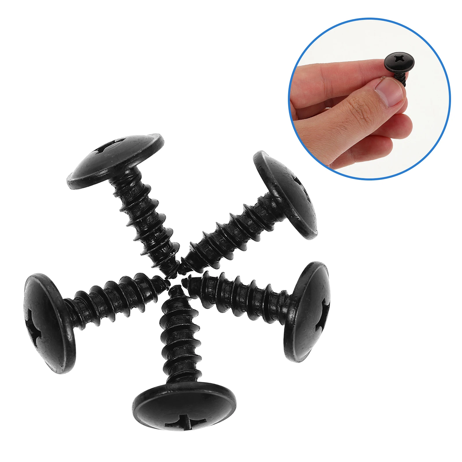 

50pcs Mud Flap For Universal Liner Splash Shield Black Plated Fade Resistant Heavy Duty Automotive Screws Car Truck