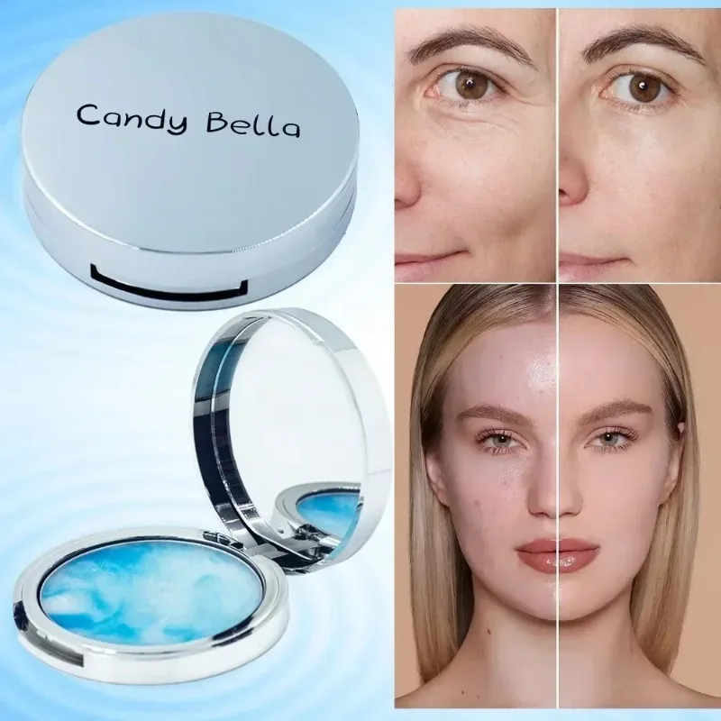 1/2pc creme de configuração natural para pó pele de seda macia à prova dwaterproof água de longa duração controle de óleo facial não em pó maquiagem cosméticos