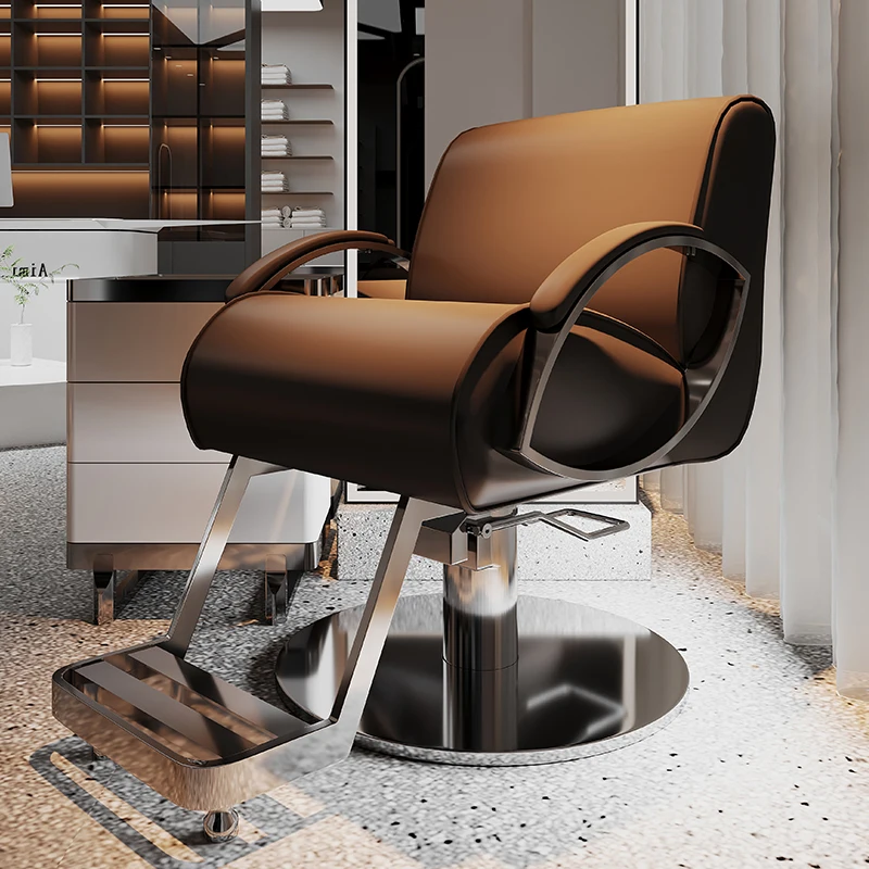 

Nordic Luxury Barber Chairs Golden Barbershop Perm Lift Barber Chairs Comfort Luxury Salon Furniture Silla De Barberia FYBC