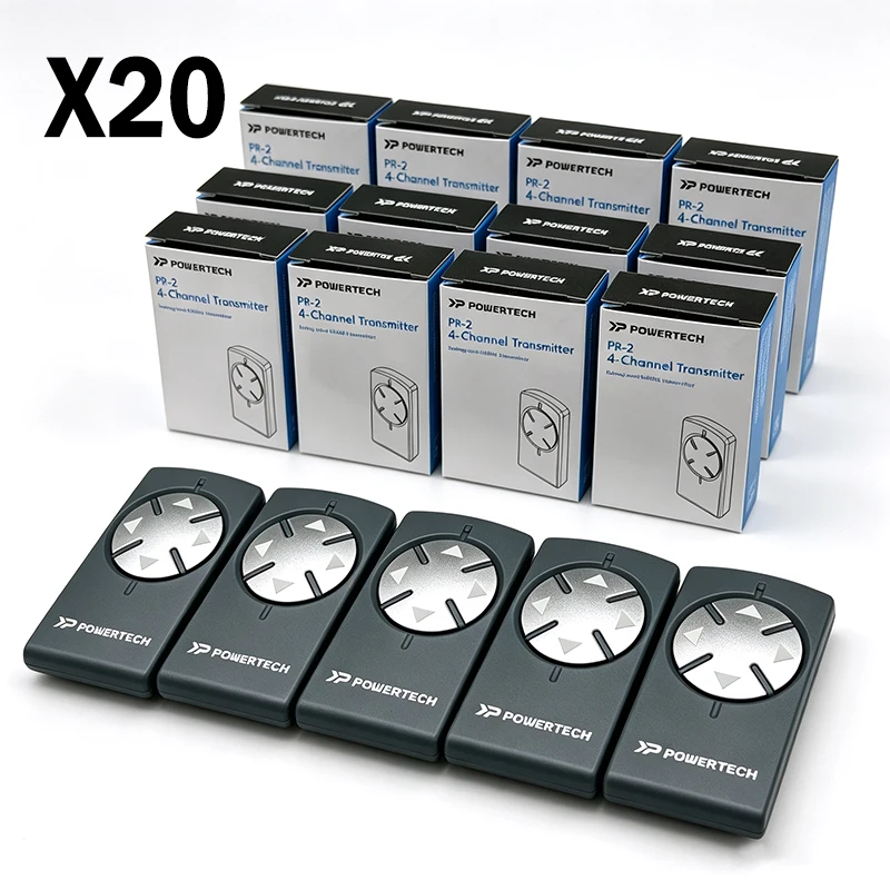 20pcs Powertech PR2 PR4 Electric Gate Control 433MHz Rolling Code Garage Door Opener