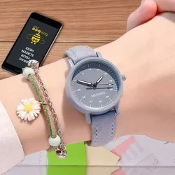 Fashion Women Quartz Watch Leather Strap Ladies Watches Waterproof Round Retro Bracelet Watch Ladies Girls Wristwatch Clock