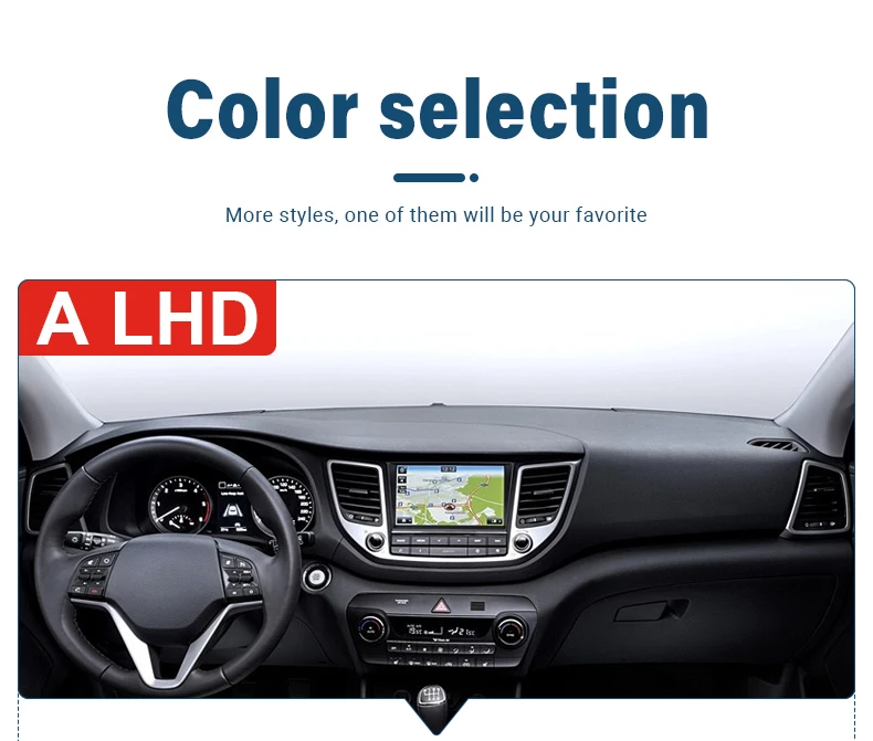 Für Hyundai Tucson TL 3rd 2015 2016 2017 2018 Auto Dashboard Abdeckung Vermeiden Licht Pads Instrument Panel Teppiche Anti-Uv Zubehör – Detail 4