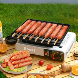 8-Slot Sausages Grill Plate Gas Sausages Machine Plate Hot Dog Sausages Grill Plate Multifnctional Usage Grill Plate