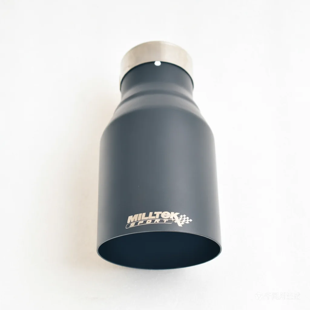 MILLTEK SPORT 304 Edelstahl Matt-Schwarz Abgewinkelter Auspuff-Endrohr 1,2mm Dick für Europäische Autos – Detail 6